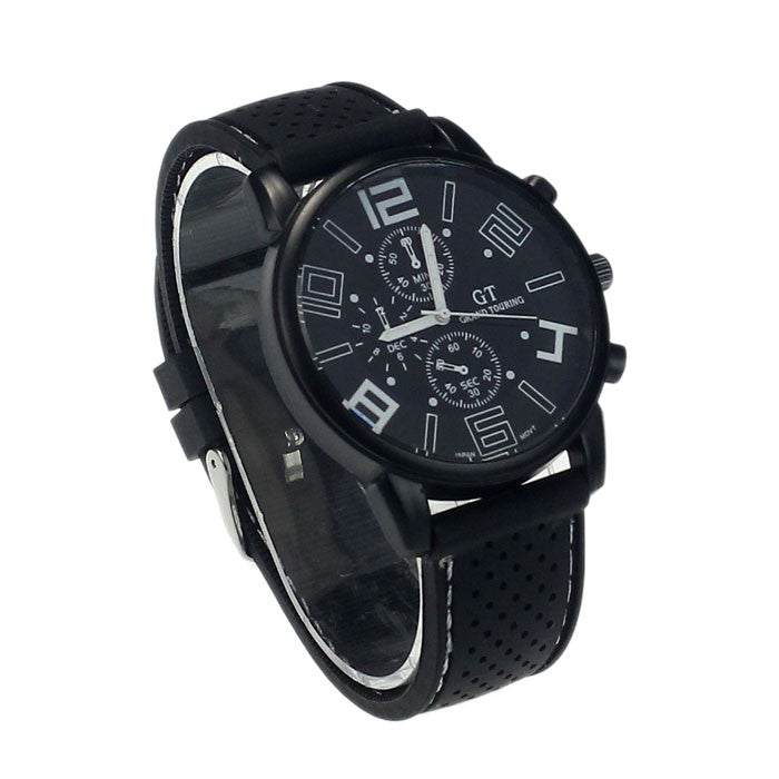 New Mens Stainless Steel Luxury Sport Analog Quartz Clock Wrist Watch